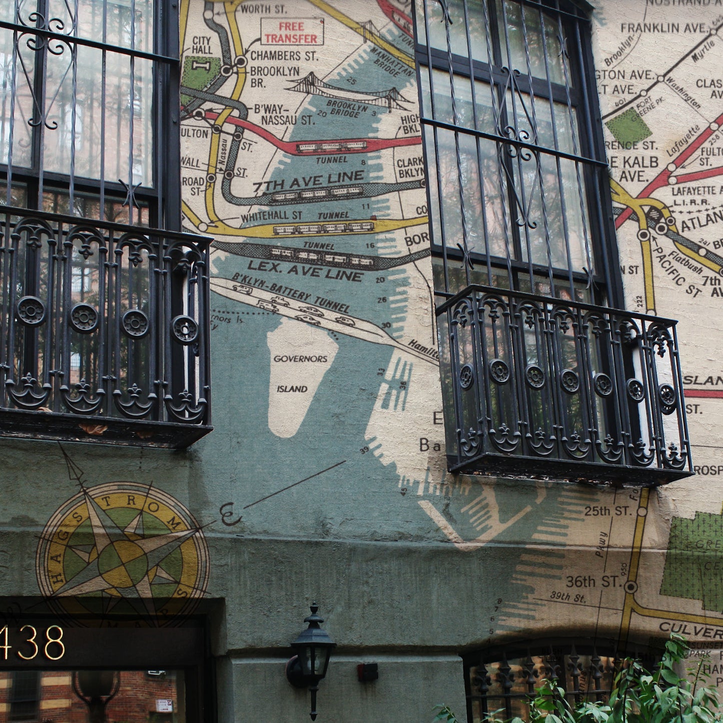 Wall art poster showing Chelsea in New York City, Manhattan., detail.