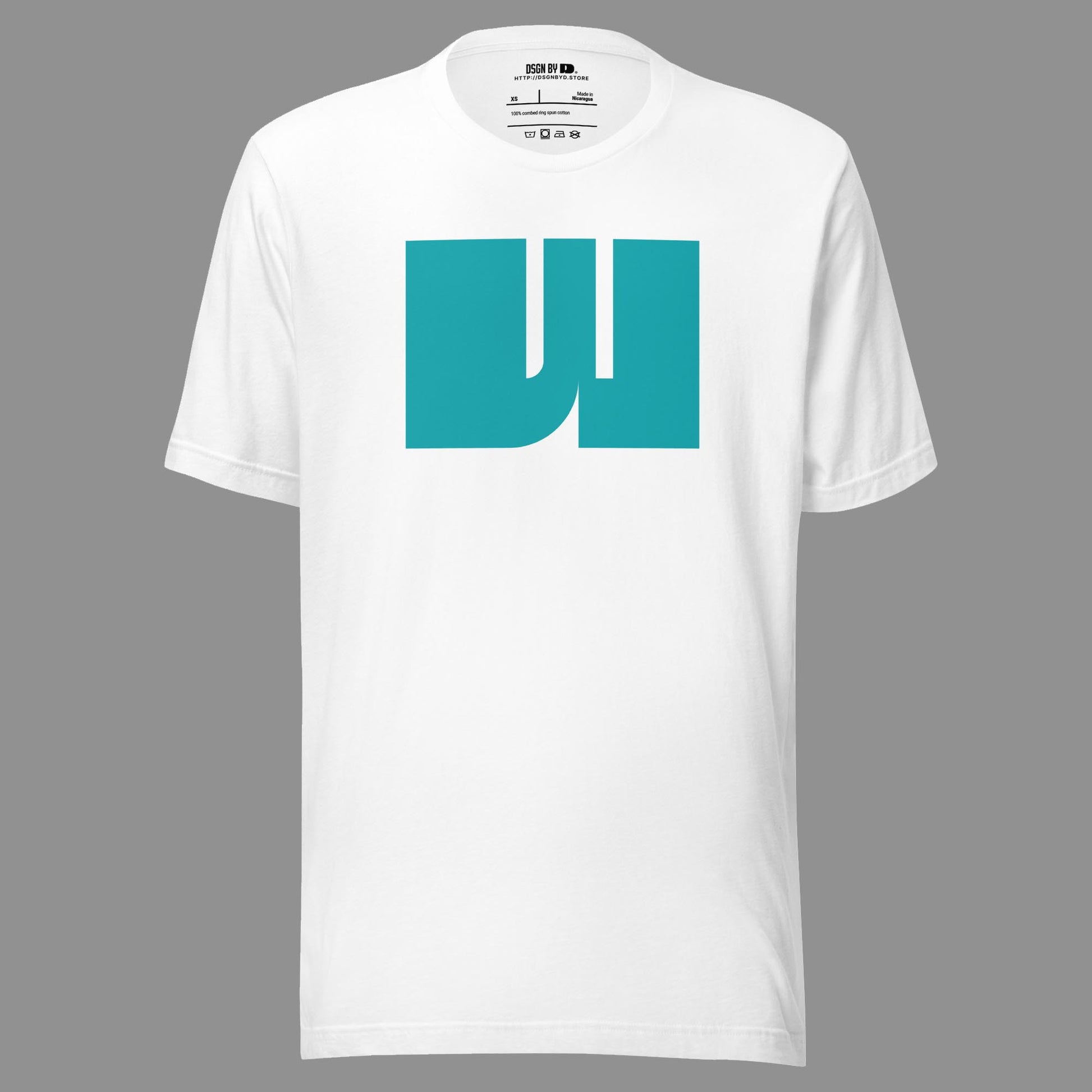 A white cotton unisex graphic tee with letter W.