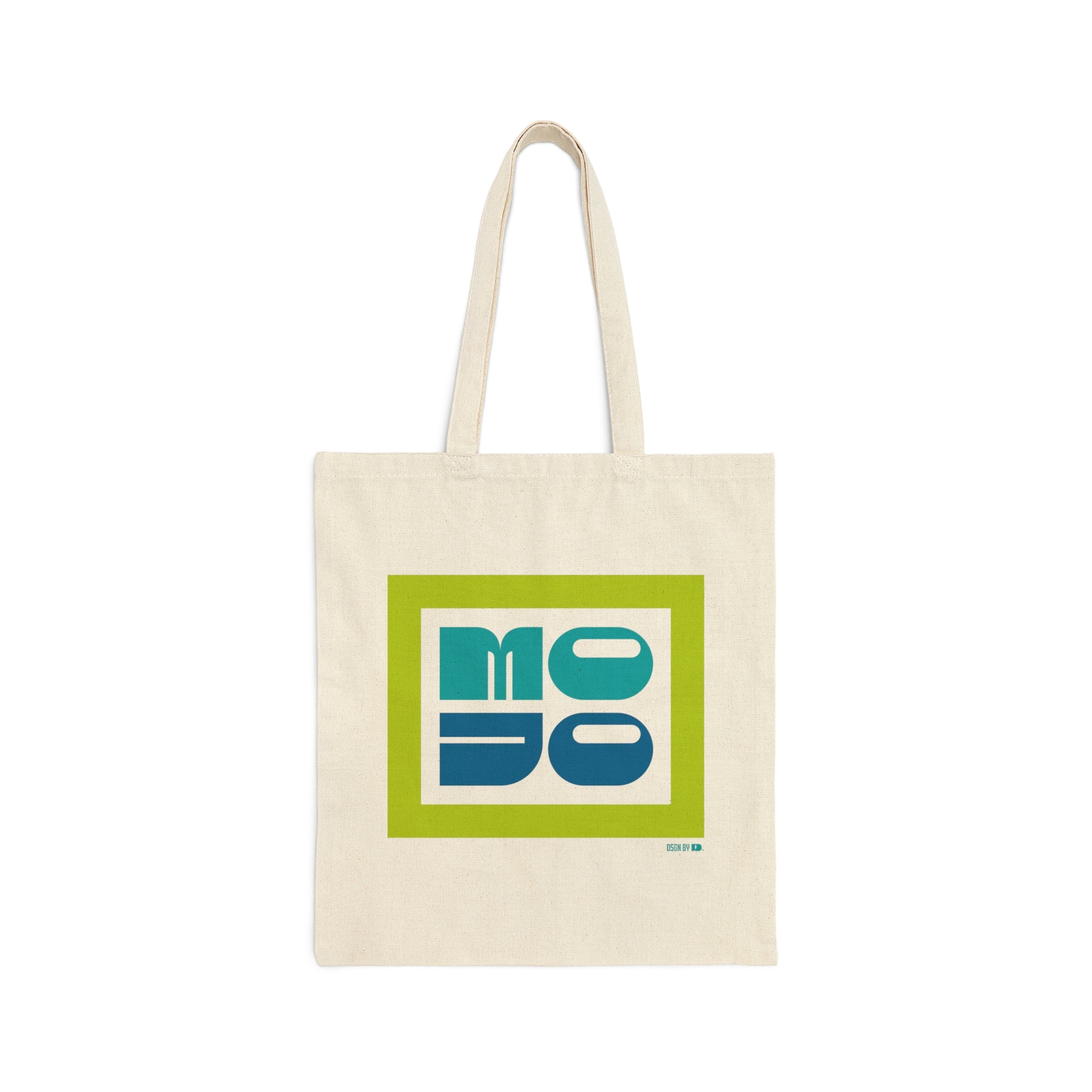 Cotton canvas tote bag, green.